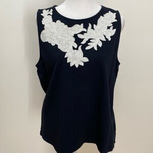 J Crew EUC cotton blouse in navy blue color size Large